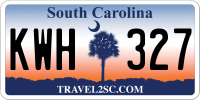 SC license plate KWH327