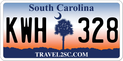SC license plate KWH328