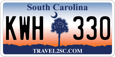 SC license plate KWH330