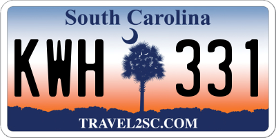SC license plate KWH331