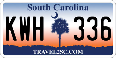 SC license plate KWH336