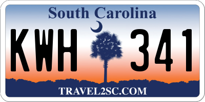 SC license plate KWH341