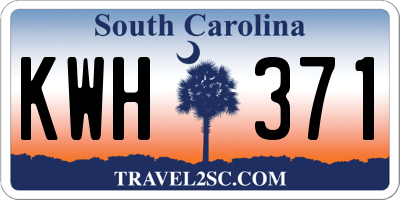 SC license plate KWH371