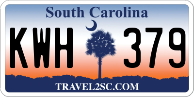 SC license plate KWH379