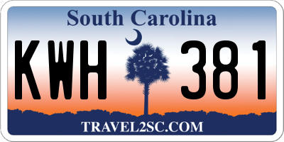 SC license plate KWH381