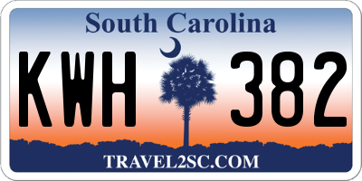 SC license plate KWH382