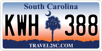 SC license plate KWH388