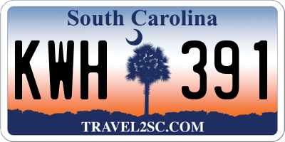 SC license plate KWH391