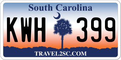 SC license plate KWH399