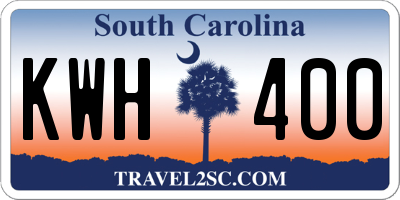 SC license plate KWH400