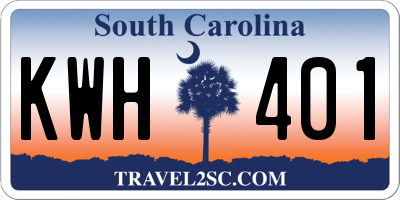 SC license plate KWH401