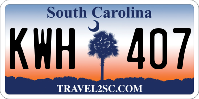 SC license plate KWH407