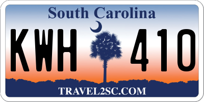 SC license plate KWH410