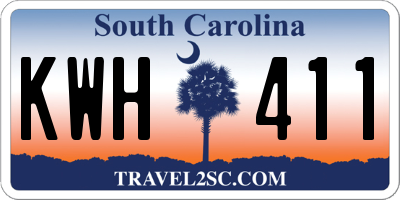 SC license plate KWH411