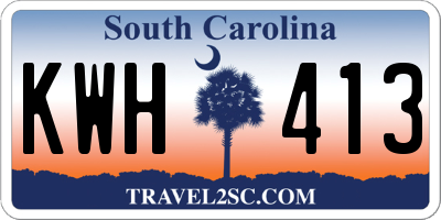 SC license plate KWH413