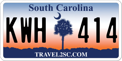 SC license plate KWH414