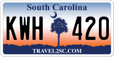 SC license plate KWH420