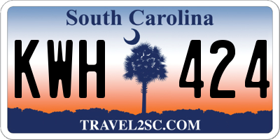 SC license plate KWH424