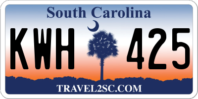 SC license plate KWH425