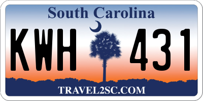 SC license plate KWH431