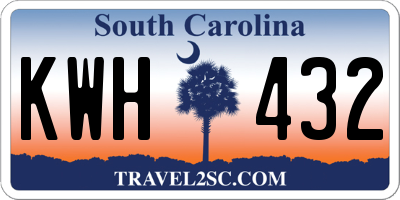SC license plate KWH432