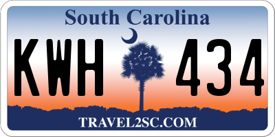 SC license plate KWH434