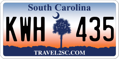 SC license plate KWH435