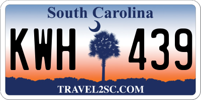 SC license plate KWH439