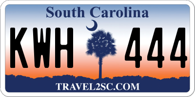 SC license plate KWH444