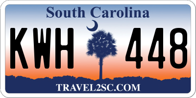 SC license plate KWH448