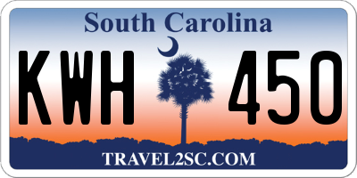 SC license plate KWH450