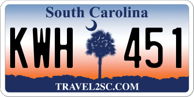 SC license plate KWH451