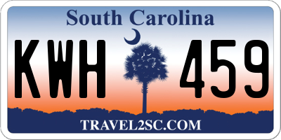 SC license plate KWH459