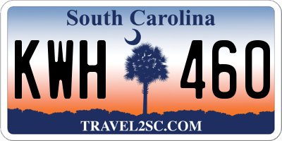 SC license plate KWH460