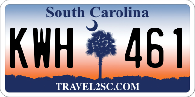 SC license plate KWH461