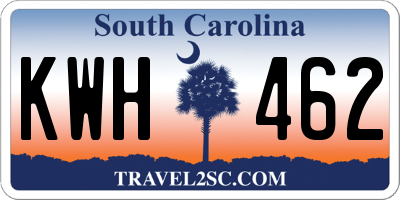 SC license plate KWH462
