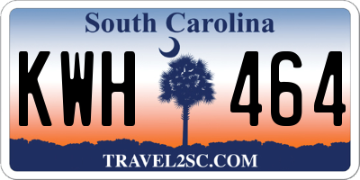 SC license plate KWH464