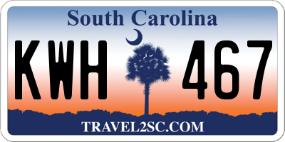 SC license plate KWH467