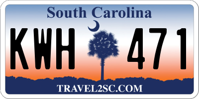 SC license plate KWH471