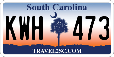 SC license plate KWH473
