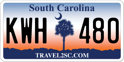 SC license plate KWH480