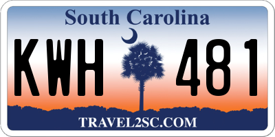 SC license plate KWH481