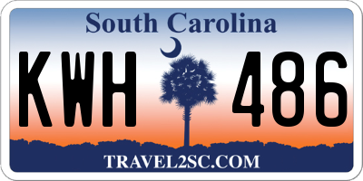 SC license plate KWH486
