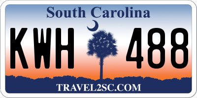 SC license plate KWH488
