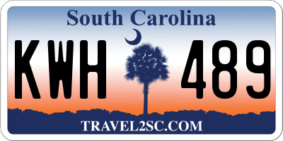 SC license plate KWH489