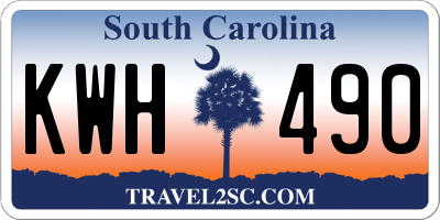SC license plate KWH490