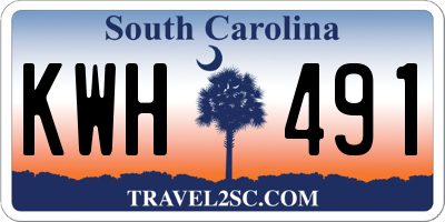 SC license plate KWH491