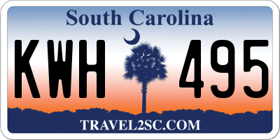 SC license plate KWH495