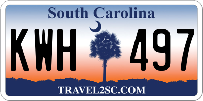 SC license plate KWH497