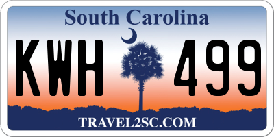 SC license plate KWH499